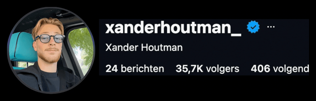 Instagram-profiel @xanderhoutman_