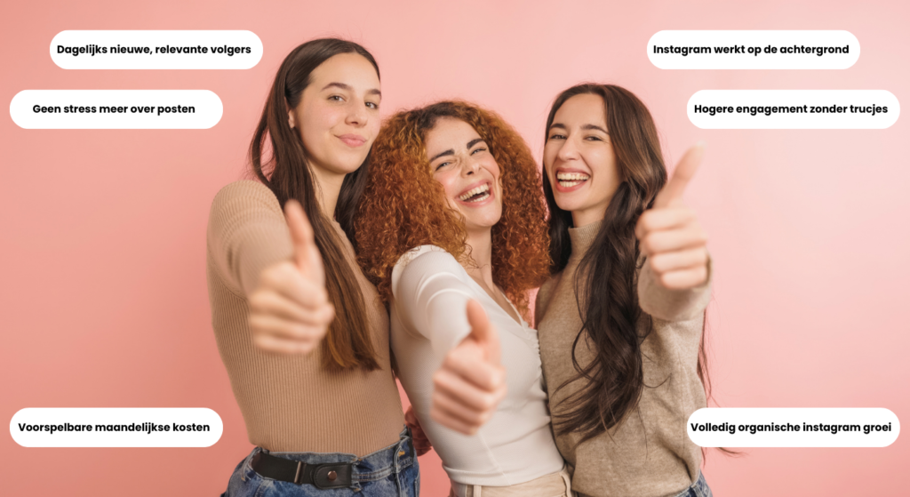 Tevreden klanten ervaren organische Instagram groei met Instagrow zonder stress of advertenties